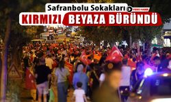 SAFRANBOLU SOKAKLARI KIRMIZI BEYAZA BÜRÜNDÜ
