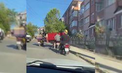 MOTOSİKLETLE KOLTUK TAŞIYANLARA CEZA