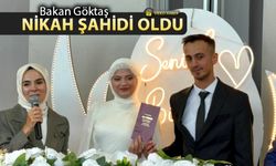 BAKAN GÖKTAŞ GENÇLERİN NİKAH ŞAHİDİ OLDU