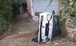 ÇAYDEĞİRMENİ'NDE TRAFİK KAZASI SÜRÜCÜ YARA ALMADAN KURTULDU