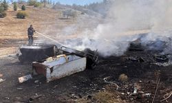 MUDURNU'DA HURDALIK ALANDA YANGIN ÇIKTI
