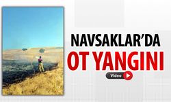 NAVSAKLAR KÖYÜ KARŞISINDA OT YANGINI