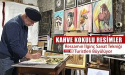 RESSAMIN İLGİNÇ SANAT TEKNİĞİ TURİSTLERİ BÜYÜLÜYOR