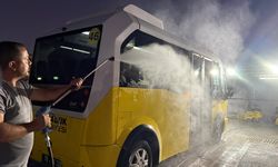 KARABÜK 'TE TOPLU TAŞIMALAR TEMİZLENİP İLAÇLANIYOR