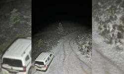 BOLU'DA YÜKSEK KESİMLERE KAR YAĞDI