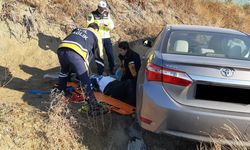 BOLU'DA YAŞLI ÇİFT HASTANEYE GİDERKEN KAZA YAPTI