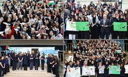 KARABÜK’TE ÖĞRENCİLER FİLİSTİN’E DESTEK İÇİN BİR ARAYA GELDİ