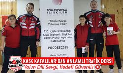 KASK KAFALILAR'DAN ÖĞRENCİLERE TRAFİK BİLİNCİ EĞİTİMİ