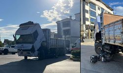 MOTOSİKLET İLE KAMYONET ÇARPIŞTI: 1 YARALI