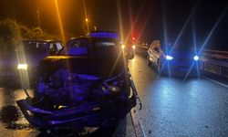 TIR LASTİĞİ ALEV ALDI ZİNCİRLEME KAZA YAŞANDI