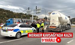 MERMER KAVŞAĞINDA KAZA: 9 YARALI