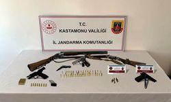 KASTAMONU'DA 3 RUHSATSIZ TABANCA ELE GEÇİRİLDİ
