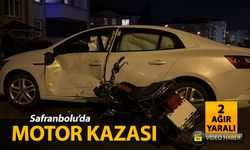 SAFRANBOLU'DA MOTOR KAZASI: 2 AĞIR YARALI