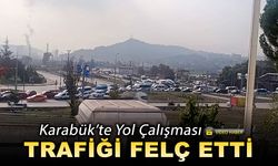 KARABÜK’TE YOL ÇALIŞMASI TRAFİĞİ FELÇ ETTİ