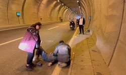 ALAPLI TÜNELİNDE MOTOSİKLET KAZASI 1 YARALI