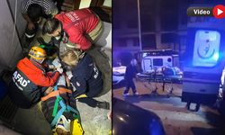 APARTMAN BOŞLUĞUNA DÜŞEN YAŞLI ADAM KURTARILDI