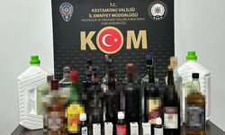 KASTAMONU'DA 15 ŞİŞE EL YAPIMI ALKOL YAKALANDI