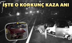 KORKUNÇ KAZA ARAÇ KAMERASINA YANSIDI