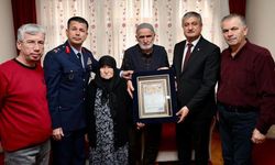 ŞEHİT ÖZCAN'IN ŞEHADET BELGESİ AİLESİNE TESLİM EDİLDİ
