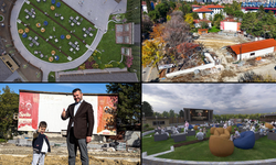 BAŞKAN ÇETİNKAYA AÇIK HAVA SİNEMASI'NDAKİ ÇALIŞMALRI İNCELEDİ