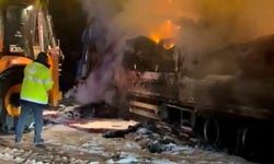 SEYİR HALİNDEKİ TIR ALEV ALEV YANDI