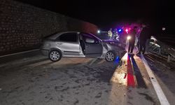 YABAN HAYVANINA ÇARPAN ARABADAKİ 4 KİŞİ YARALANDI