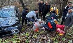 ZONGULDAK’TA OTOMOBİL ORMANLIK ALANA UÇTU