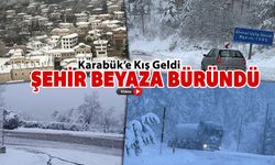 KAR YAĞIŞI SONRASI KARABÜK BEYAZA BÜRÜNDÜ