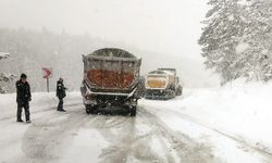 EFLANİ'DE TIRLARIN KAYMASIYLA YOL KAPANDI