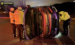 KONTROLDEN ÇIKIP KALDIRIMA ÇARPTI