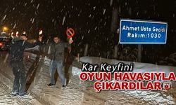 KAR KEYFİNİ OYUN HAVASI OYNAYARAK ÇIKARDILAR