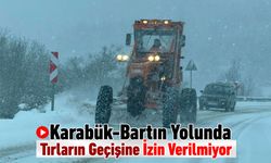 KARABÜK-BARTIN YOLUNDA TIR GEÇİŞİNE İZİN VERİLMİYOR
