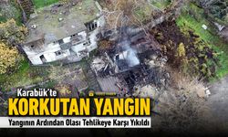 YANGIN ÇIKAN BİNA KONTROLLÜ YIKILDI