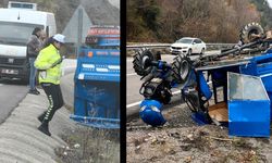 ZONGULDAK'TA PATPAT TİCARİ ARAÇ İLE ÇARPIŞTI 1 YARALI