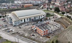 CİMNASTİK SALONU İNŞAATI TÜM HIZIYLA SÜRÜYOR
