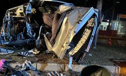 AĞACA ÇARPAN OTOMOBİL HURDAYA DÖNDÜ