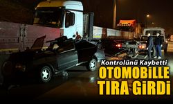 PARK HALİNDEKİ TIRA ÇARPAN OTOMOBİLDE 2 KİŞİ YARALANDI
