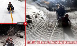 TRAKTÖR ARKASINDA KIZAK KEYFİ
