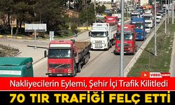KARABÜK'TE 70 TIRLI EYLEM TRAFİĞİ FELÇ ETTİ