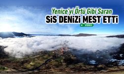 YENİCE'Yİ ÖRTÜ GİBİ SARAN SİS DENİZİ MEST ETTİ
