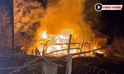 OVACIK BEYDİNİ KÖYÜNDE YANGIN: AHŞAP EV KÜLE DÖNDÜ