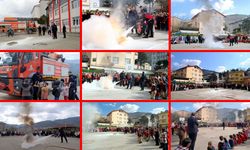 YENİCE'DE OKULLARDA DEPREM TATBİKATI YAPILDI