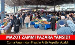 CUMA PAZARINDA FİYATLAR ARTTI POŞETLER AZALDI