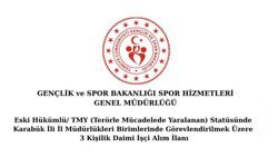KARABÜK'TE SPOR HİZMETLERİ GENEL MÜDÜRLÜĞÜ 3 DAİMİ İŞÇİ ALACAK