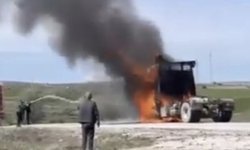 ÇANKIRI’DA TIR ALEVLERE TESLİM OLDU