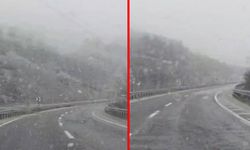 KARABÜK-ÇERKEŞ YOLUNDA KAR YAĞIŞI BAŞLADI