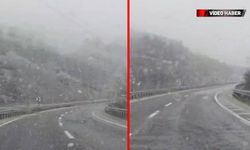 KARABÜK-ÇERKEŞ YOLUNDA KAR YAĞIŞI BAŞLADI