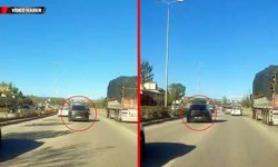 TRAFİKTE TEHLİKELİ ANLAR: DAKİKALARCA MAKAS ATTI