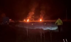 BOLU'DA MEYVE AĞAÇLARI ATEŞLE KORUNUYOR