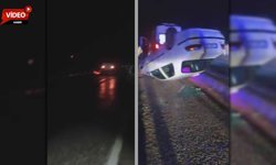 SAFRANBOLU'DA OTOMOBİL TAKLA ATTI